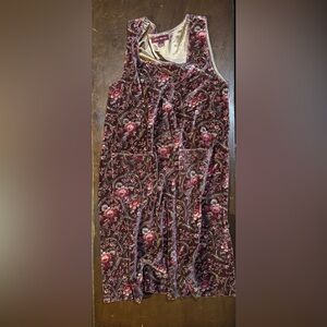 1990s April Cornell Floral Print Dress Women’s Small 100% Cotton PolySilk Lining